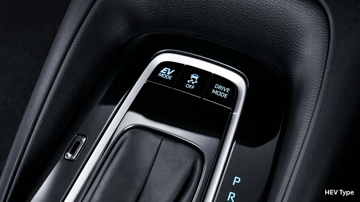 EV Mode (HEV & HEV GR-S Type) & Adaptable Driving Mode (All Type)